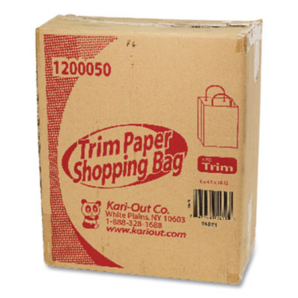 Kraft Paper Bags, Rope Handles, 8" x 5" x 11", Kraft, 250/Carton