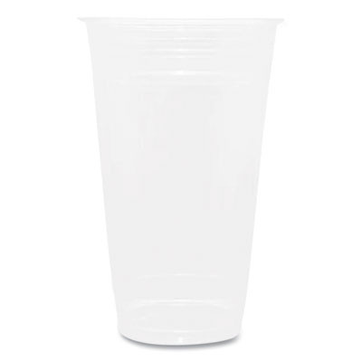 Pet Plastic Cups, 24 Oz, Clear, 600/Carton