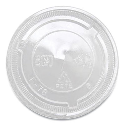 Pet Lids, X Straw Hole, Fits 8 Oz To 10 Oz Cold Cups, Plastic, Clear, 1,000/Carton