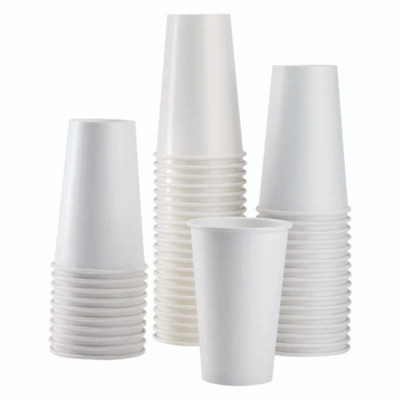 Double Poly Paper Cold Cups, 16 Oz, White, 1,000/Carton
