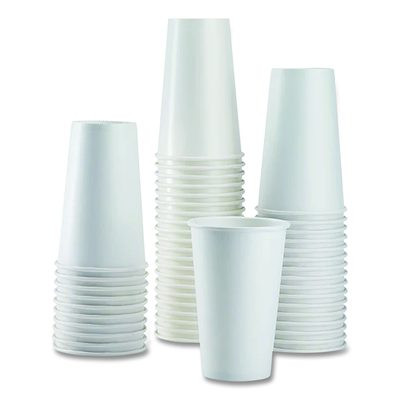 Double Poly Paper Cold Cups, 16 Oz, White, 1,000/Carton