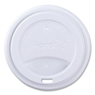 Hot Cup Lids, Sipper Lid, Fits 10 Oz To 24 Oz Hot Cups, Plastic, White, 1,000/Carton