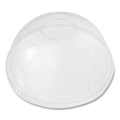 Pet Lids, Dome Lid, Fits 12 Oz To 24 Oz Cold Cups, Plastic, Clear, 1,000/Carton