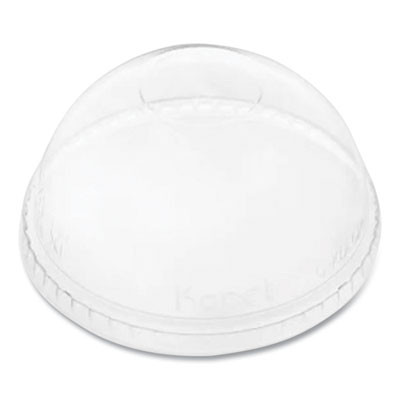 Pet Lids, No Hole Dome Lid, Fits 12 Oz To 24 Oz Cold Cups, Plastic, Clear, 1,000/Carton