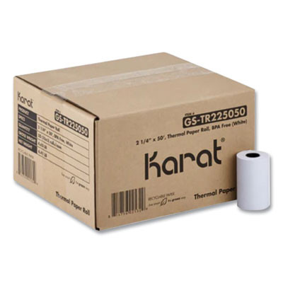 Thermal Paper Rolls, 2.25" x 50 Ft, White, 50/Carton