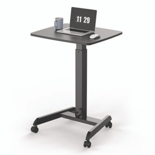 Mobile Sit-To-Stand Desk, 23.5 x 20.5 x 29.75 To 44.25, Black