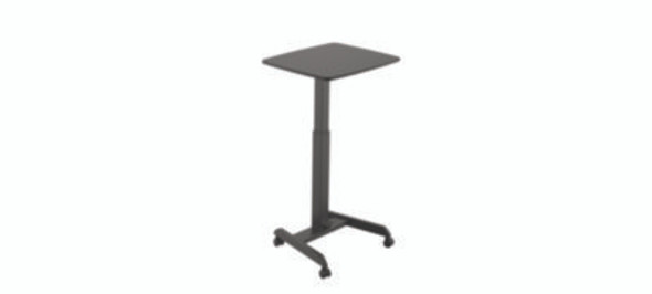 Mobile Sit-To-Stand Desk, 23.5 x 20.5 x 29.75 To 44.25, Black