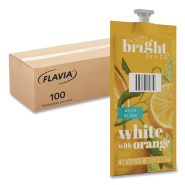 The Bright Tea Co. White With Orange Tea Freshpack, 100/Carton