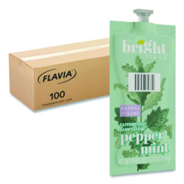 The Bright Tea Co. Peppermint Herbal Tea Freshpack, 100/Carton