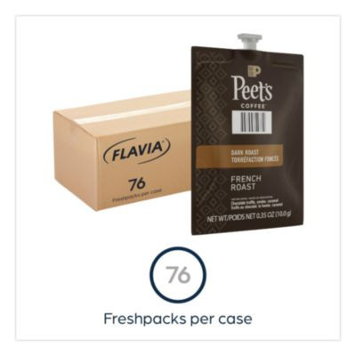 Peet's French Roast Coffee Freshpack, 76/Carton