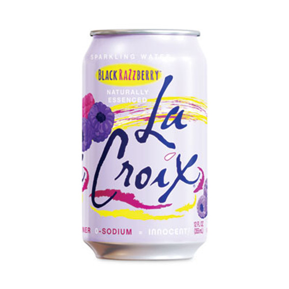 Sparkling Water, Black Razzberry, 12 Oz Can, 12 Cans/Pack, 2 Packs/Carton