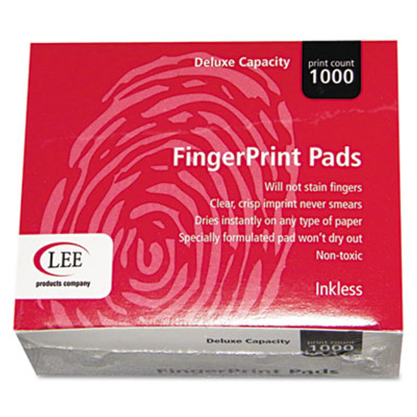 Inkless Fingerprint Pad, 2.25" x 175", Black, 12/Pack