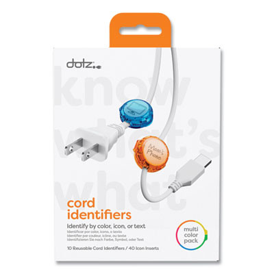 Cord Id, (10) Multi-Colored Identifiers, (40) Punch Out Icons