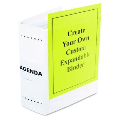 Varicap Expandable Binder, 2 Posts, 6" Capacity, 11 X 8.5, White