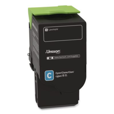 78c1Uc0 Return Program Toner, 7,000 Page-Yield, Cyan