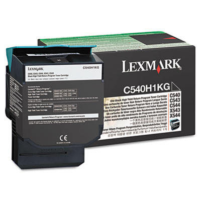 C540h1Kg Return Program High-Yield Toner, 2,500 Page-Yield, Black