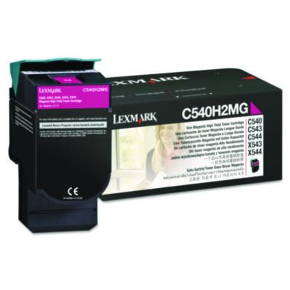 C540h2Mg High-Yield Toner, 2,000 Page-Yield, Magenta