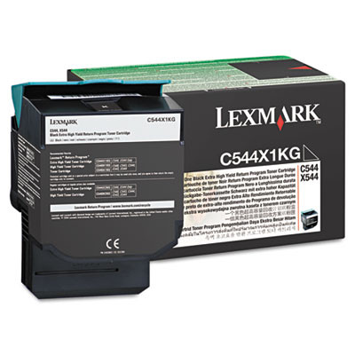 C544x1Kg Return Program Extra High-Yield Toner, 6,000 Page-Yield, Black