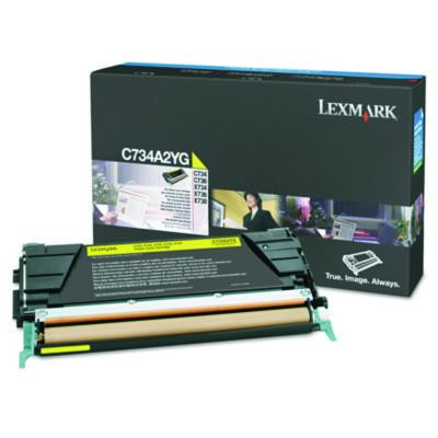 C734a2Yg Toner, 6,000 Page-Yield, Yellow
