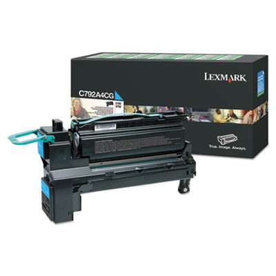 C792a4Cg Return Program Toner, 6,000 Page-Yield, Cyan
