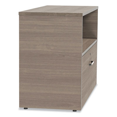 Urban Series Cabinet Credenza Pedestal With Lateral File, 35.25w x 15.25d x 23.75h, Natural Walnut