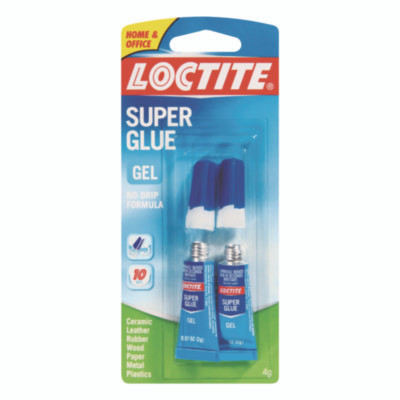 Super Glue Gel Tubes, 0.07 Oz, Dries Clear, 2/Pack