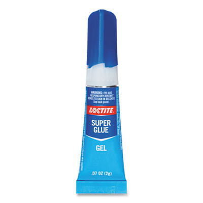 Super Glue Gel Tubes, 0.07 Oz, Dries Clear, 2/Pack