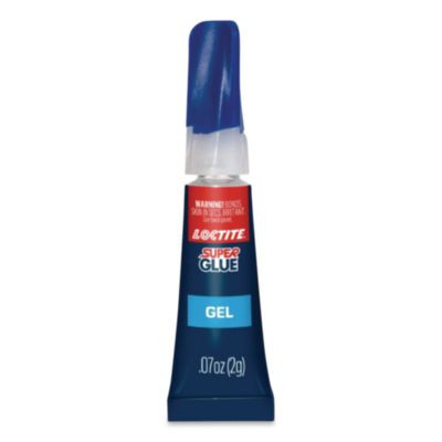 Super Glue Gel Tubes, 0.07 Oz, Dries Clear, 2/Pack
