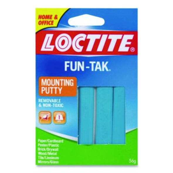 Fun-Tak Mounting Putty, Repositionable And Reusable, 6 Strips, 2 Oz