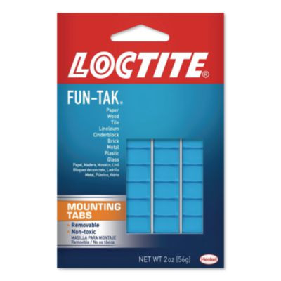 Fun-Tak Mounting Putty, Repositionable And Reusable, 6 Strips, 2 Oz