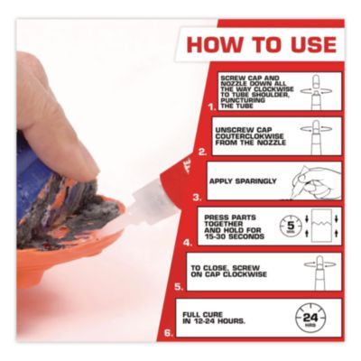 Super Glue Liquid Tubes, 0.07 Oz, Dries Clear, 2/Pack