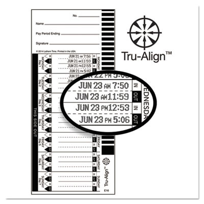 Time Clock Cards For Lathem Time 1600e, One Side, 4 X 9, 100/Pack
