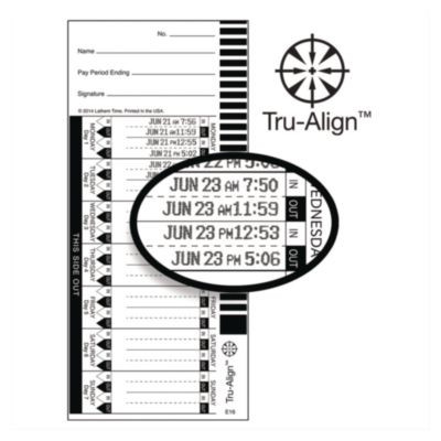 Time Clock Cards For Lathem Time 1600e, One Side, 4 X 9, 100/Pack