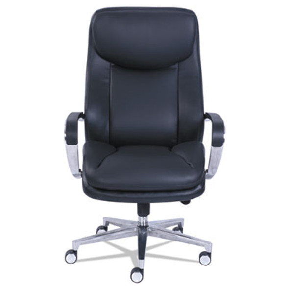 Commercial 2000 Big/Tall Executive Chair, Supports Up To 400 Lb, 20.5" To 23.5" Seat Height, Black Seat/Back, Silver Base