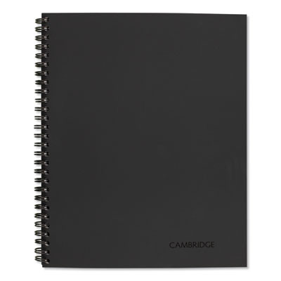 Wirebound Guided Business Notebook, Quicknotes List-Management Format, Dark Gray Linen Cover, (80) 11 x 8.5 Sheets