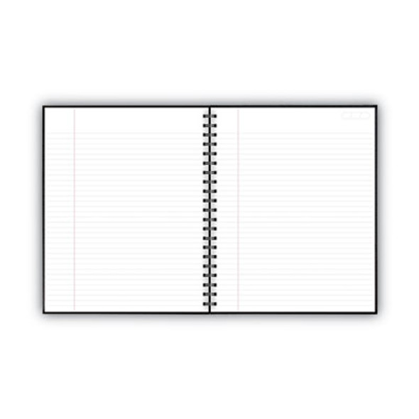 Hardbound Notebook With Pocket, 1-Subject, Wide/Legal Rule, Black Cover, (96) 11 x 8.5 Sheets