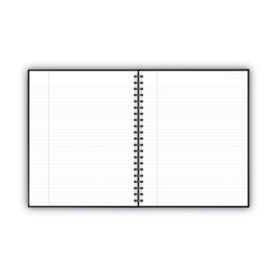 Hardbound Notebook With Pocket, 1-Subject, Wide/Legal Rule, Black Cover, (96) 11 x 8.5 Sheets