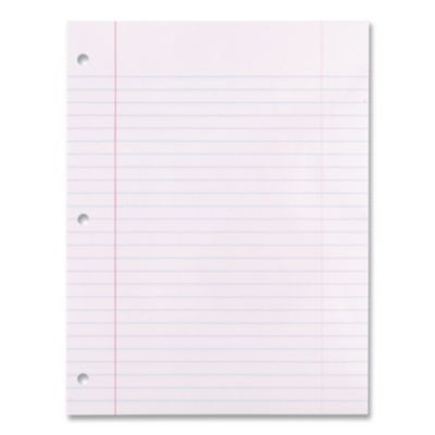 Filler Paper, 3-Hole, 8 X 10.5, Wide/Legal Rule, 200/Pack