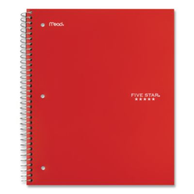 Wirebound Notebook, 1-Subject, Wide/Legal Rule, Assorted Cover Colors, (100) 10.5 x 8 Sheets, 6/Pack