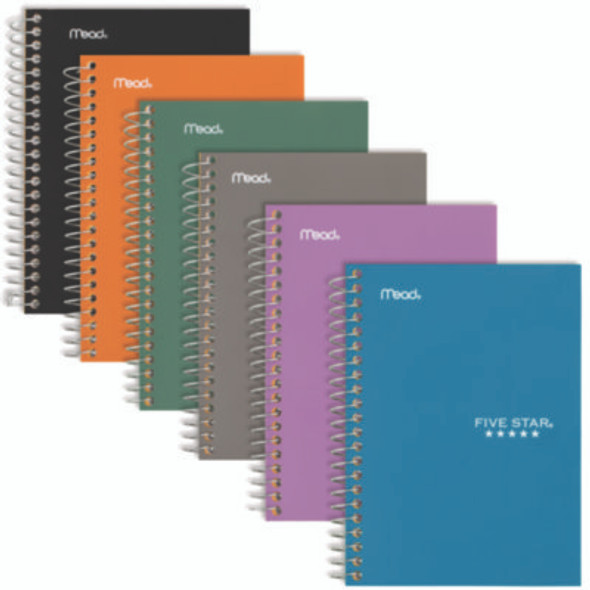 Wirebound Notebook, 1-Subject, Medium/College Rule, Randomly Assorted Cover Color (80) 7.5 x 5.5 Sheets