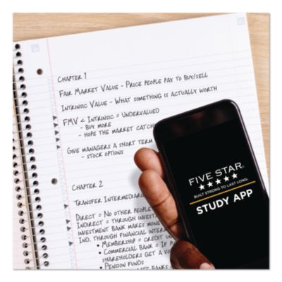 Wirebound Notebook, 1-Subject, Medium/College Rule, Black Cover, (100) 11 x 8.5 Sheets