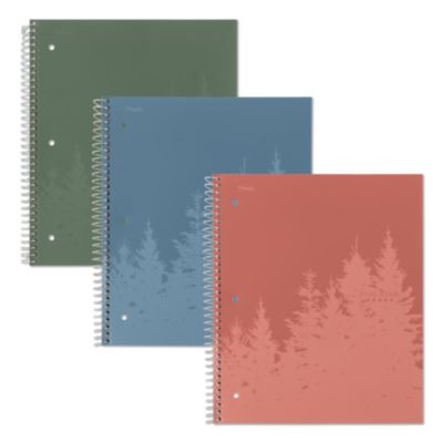 Recycled Notebook, 1-Subject, Medium/College Rule, Randomly Assorted Cover Color, (100) 11 x 8.5 Sheets