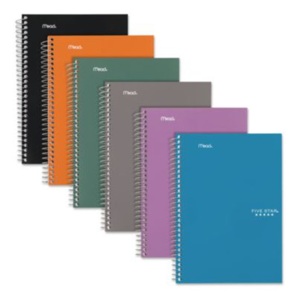 Wirebound Notebook, 2-Subject, Medium/College Rule, Randomly Assorted Cover Color, (80) 9.5 x 6 Sheets