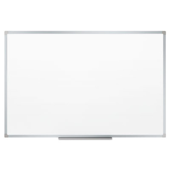 Dry Erase Board With Aluminum Frame, 36" x 24", White Surface, Satin Aluminum Frame