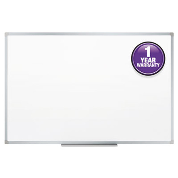 Dry Erase Board With Aluminum Frame, 72" x 48", White Surface, Satin Aluminum Frame