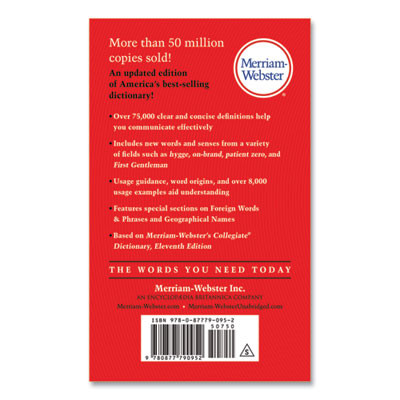 Merriam-Webster Dictionary, Revised Edition, Paperback, 960 Pages