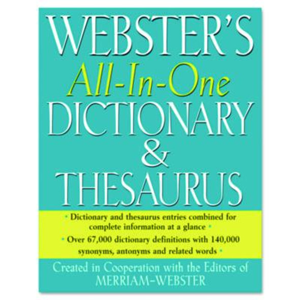 Merriam-Webster All-In-One Dictionary/Thesaurus, Hardcover, 768 Pages