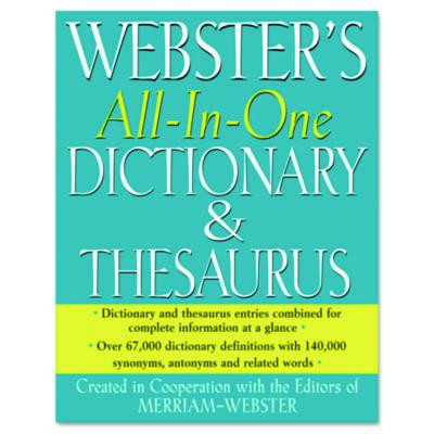 Merriam-Webster All-In-One Dictionary/Thesaurus, Hardcover, 768 Pages