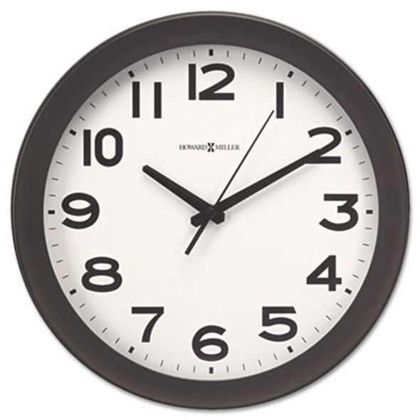 Kenwick Wall Clock, 13.5" Overall Diameter, Black Case, 1 Aa (Sold Separately)