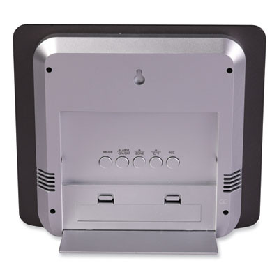 Nikita Wall Clock, Silver/Charcoal Case, 8.75" x 8", 2 Aa (Sold Separately)